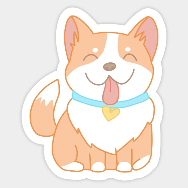 Cute Happy Corgi Sticker by SolarCrush